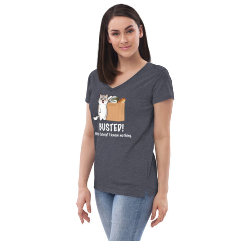 Ozzy Catnip Women’s recycled v-neck t-shirt