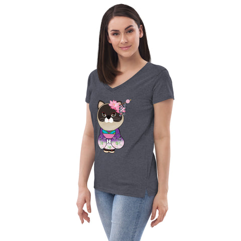 Maya Butterfly Kimono Women’s recycled v-neck t-shirt