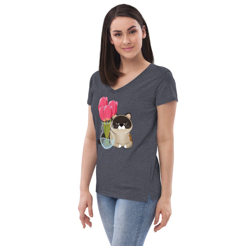 Maya Tulip Women’s recycled v-neck t-shirt