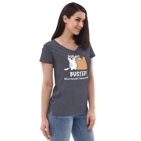 Ozzy Catnip Women’s recycled v-neck t-shirt