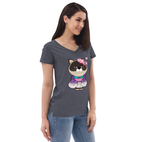 Maya Butterfly Kimono Women’s recycled v-neck t-shirt