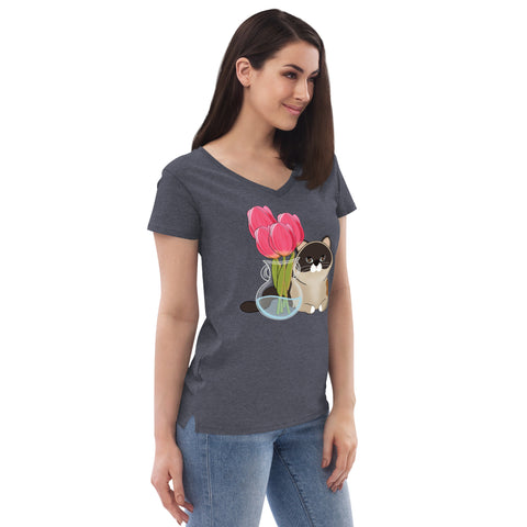 Maya Tulip Women’s recycled v-neck t-shirt