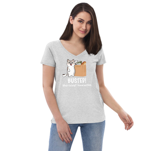 Ozzy Catnip Women’s recycled v-neck t-shirt