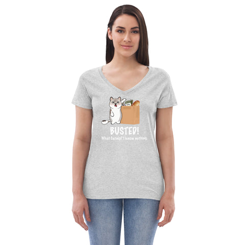 Ozzy Catnip Women’s recycled v-neck t-shirt