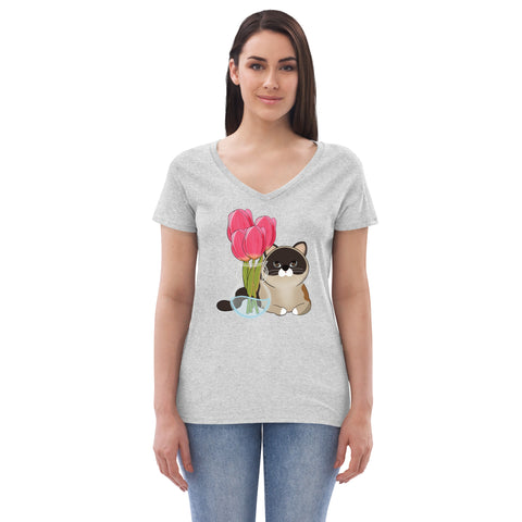 Maya Tulip Women’s recycled v-neck t-shirt