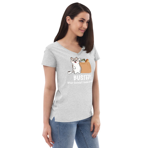 Ozzy Catnip Women’s recycled v-neck t-shirt