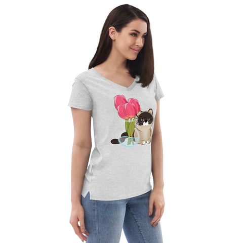 Maya Tulip Women’s recycled v-neck t-shirt