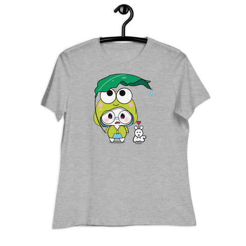Ben-E Frog Leaf Umbrella Women's Relaxed T-Shirt