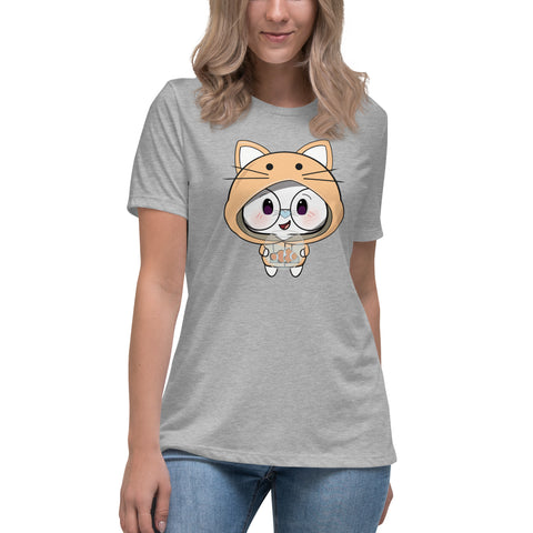 Ben-E Cat Chums Fish Bowl Women's Relaxed T-Shirt