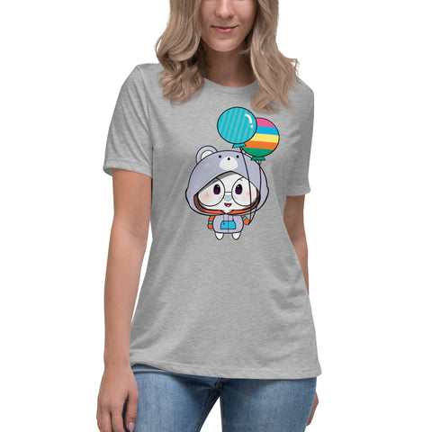 Ben-E Bear Chums Balloons Women's Relaxed T-Shirt