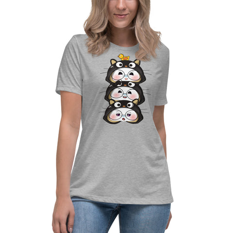 Ben-E Cat Stack Women's Relaxed T-Shirt