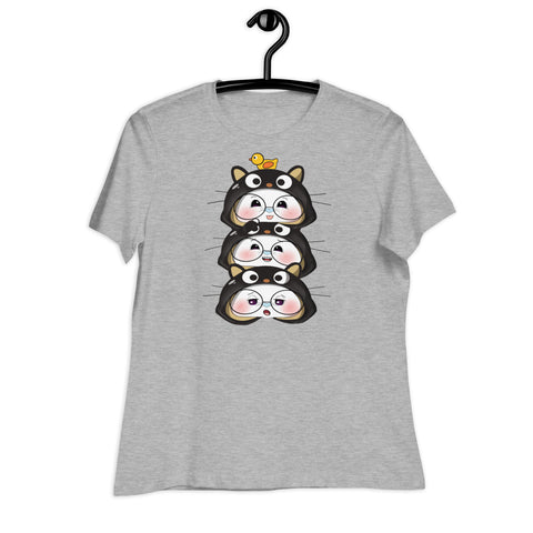 Ben-E Cat Stack Women's Relaxed T-Shirt