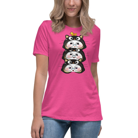 Ben-E Cat Stack Women's Relaxed T-Shirt