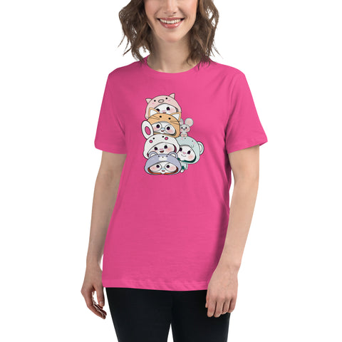 Ben-E & Bon-E Chums Stack Women's Relaxed T-Shirt