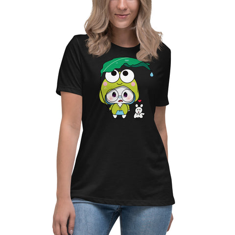 Ben-E Frog Leaf Umbrella Women's Relaxed T-Shirt
