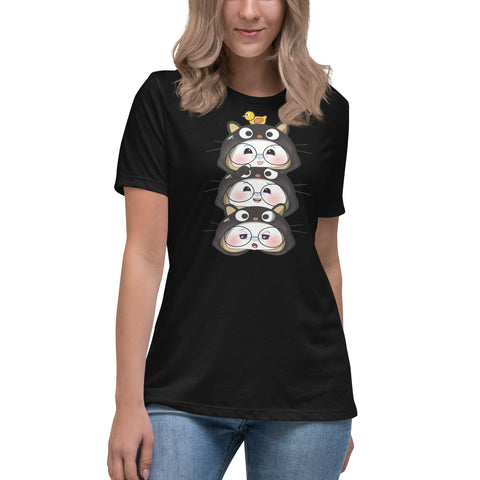 Ben-E Cat Stack Women's Relaxed T-Shirt
