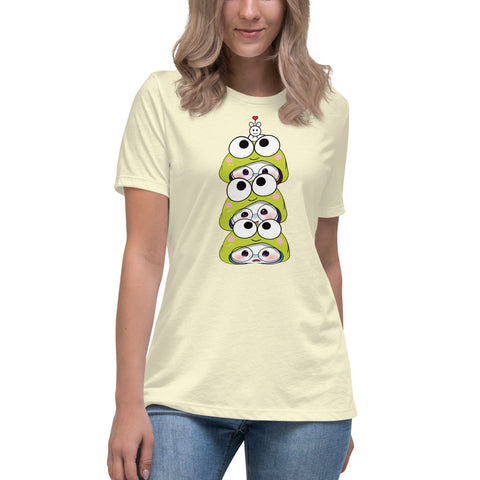 Ben-E Frog Stack Women's Relaxed T-Shirt