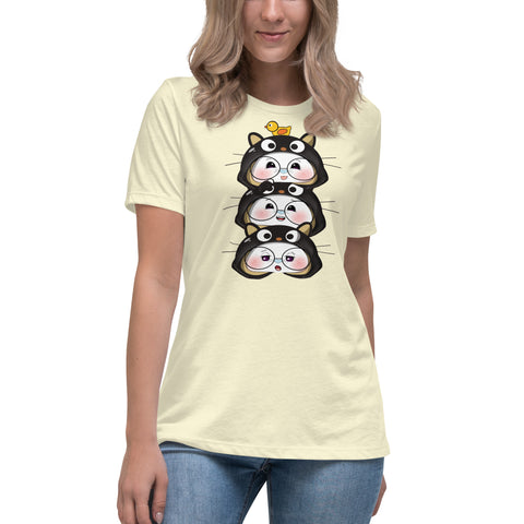 Ben-E Cat Stack Women's Relaxed T-Shirt
