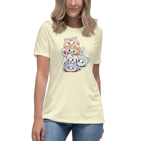 Ben-E & Bon-E Chums Stack Women's Relaxed T-Shirt