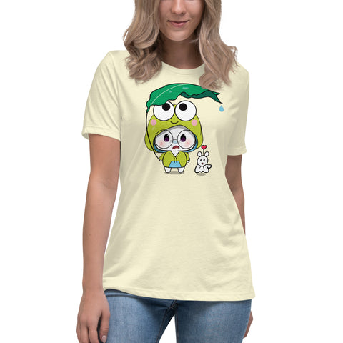Ben-E Frog Leaf Umbrella Women's Relaxed T-Shirt