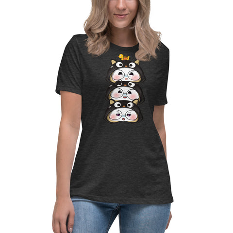 Ben-E Cat Stack Women's Relaxed T-Shirt