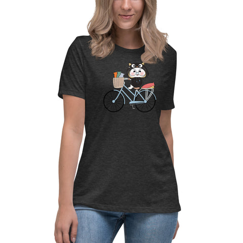 Ben-E Cat Bicycle Women's Relaxed T-Shirt