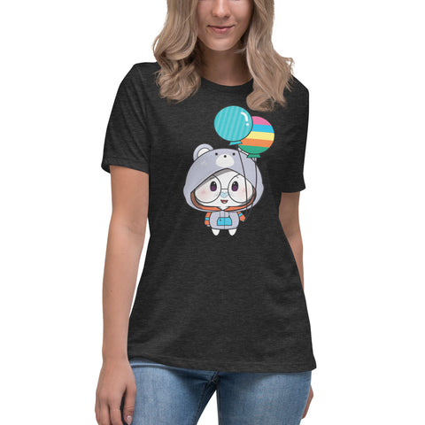 Ben-E Bear Chums Balloons Women's Relaxed T-Shirt