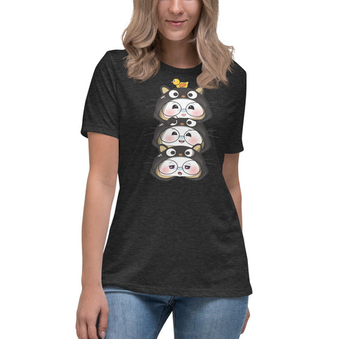 Ben-E Cat Stack Women's Relaxed T-Shirt