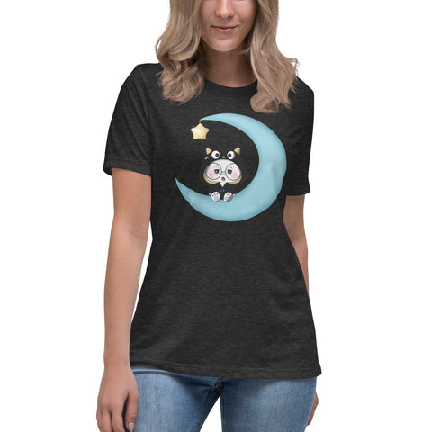 Ben-E Cat Moon Women's Relaxed T-Shirt