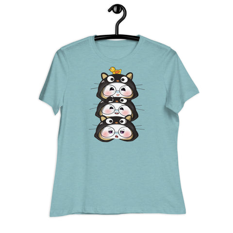 Ben-E Cat Stack Women's Relaxed T-Shirt