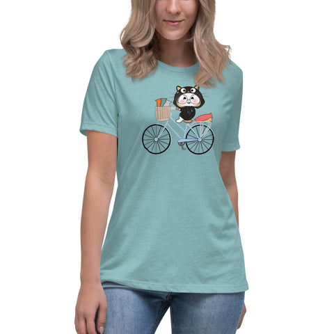 Ben-E Cat Bicycle Women's Relaxed T-Shirt