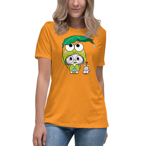 Ben-E Frog Leaf Umbrella Women's Relaxed T-Shirt