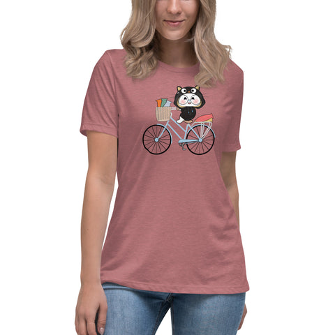 Ben-E Cat Bicycle Women's Relaxed T-Shirt