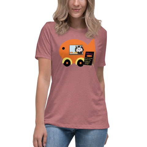 Ben-E Cat Fish Truck Women's Relaxed T-Shirt