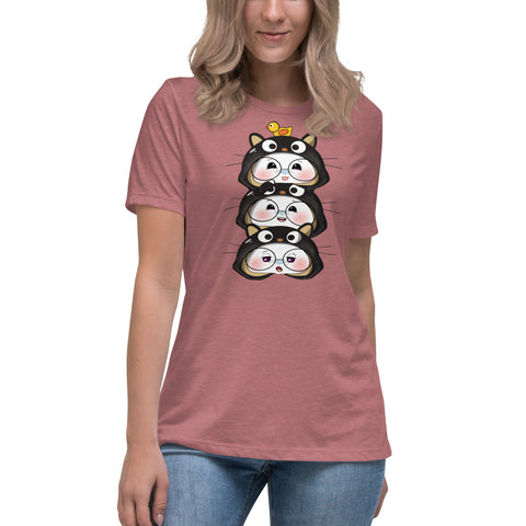 Ben-E Cat Stack Women's Relaxed T-Shirt