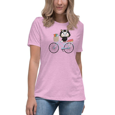 Ben-E Cat Bicycle Women's Relaxed T-Shirt