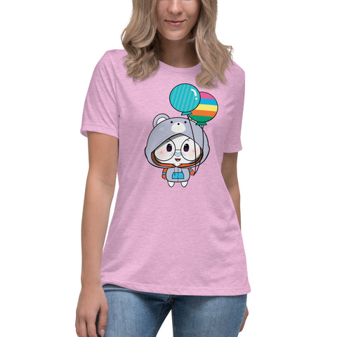 Ben-E Bear Chums Balloons Women's Relaxed T-Shirt