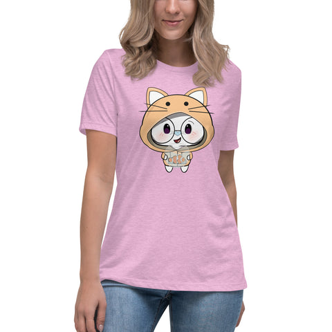 Ben-E Cat Chums Fish Bowl Women's Relaxed T-Shirt