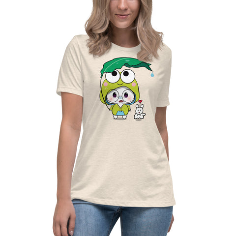 Ben-E Frog Leaf Umbrella Women's Relaxed T-Shirt