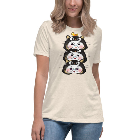 Ben-E Cat Stack Women's Relaxed T-Shirt