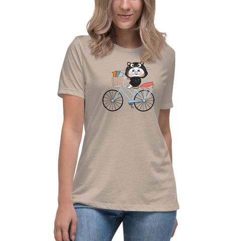 Ben-E Cat Bicycle Women's Relaxed T-Shirt