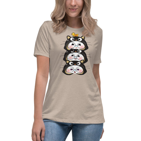 Ben-E Cat Stack Women's Relaxed T-Shirt