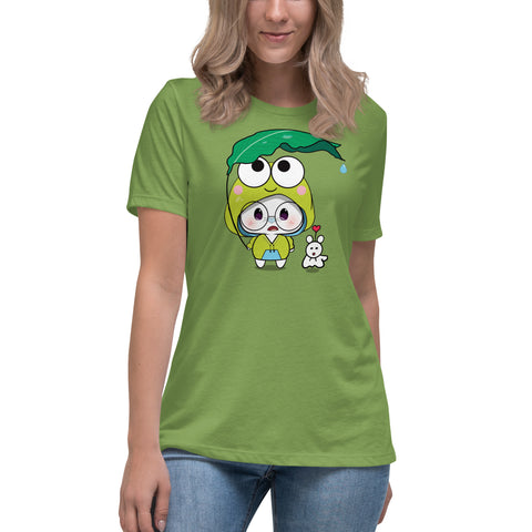 Ben-E Frog Leaf Umbrella Women's Relaxed T-Shirt