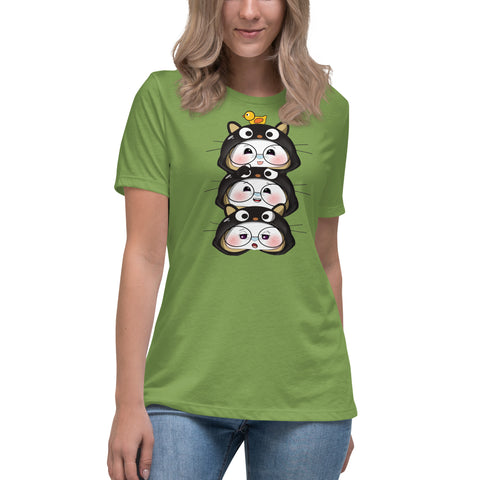 Ben-E Cat Stack Women's Relaxed T-Shirt