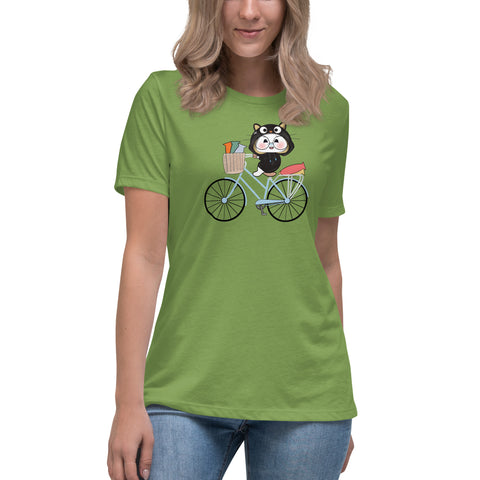 Ben-E Cat Bicycle Women's Relaxed T-Shirt