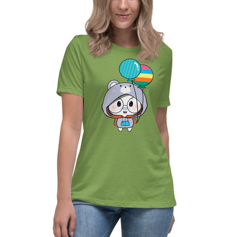 Ben-E Bear Chums Balloons Women's Relaxed T-Shirt