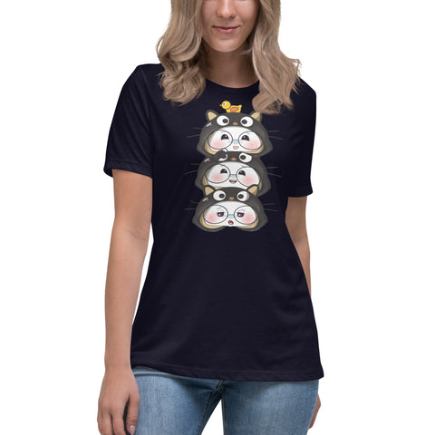 Ben-E Cat Stack Women's Relaxed T-Shirt