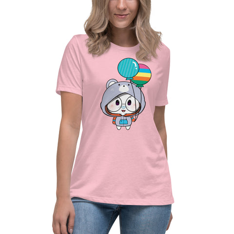 Ben-E Bear Chums Balloons Women's Relaxed T-Shirt