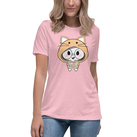 Ben-E Cat Chums Fish Bowl Women's Relaxed T-Shirt