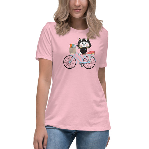 Ben-E Cat Bicycle Women's Relaxed T-Shirt